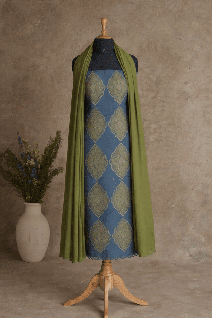 salwar 8(2) Printed 3-Piece Cotton Unstitched Salwar Set - Image 1