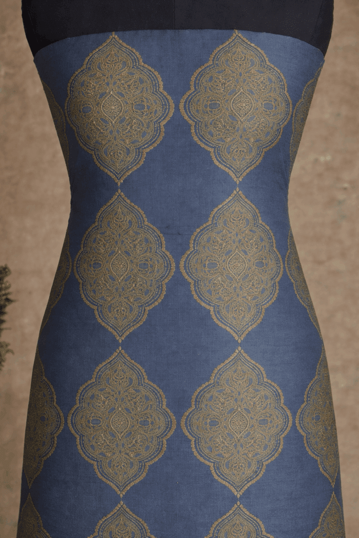 Printed 3-Piece Cotton Unstitched Salwar Set - Image 3