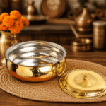 Hammered Brass Mughlai Pot with Tin Coating - Image 2