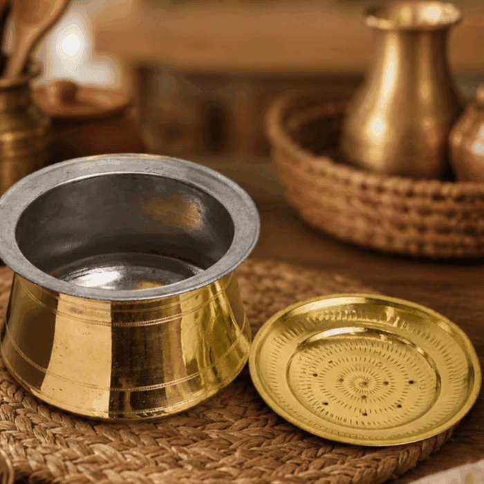 Brass Rice Pot with Lid - Image 2