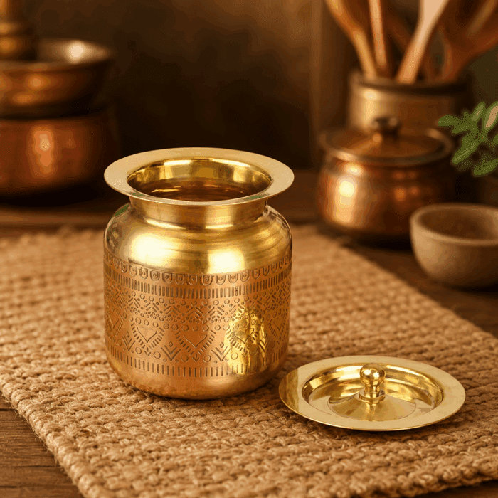 Brass Storage Jar - Image 2