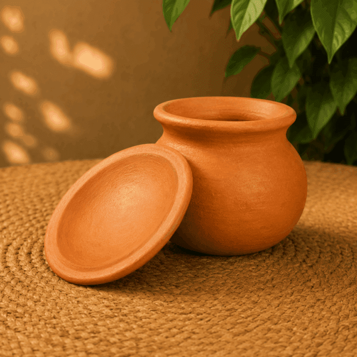 Clay Buttermilk Pot with Lid || Small - Image 1