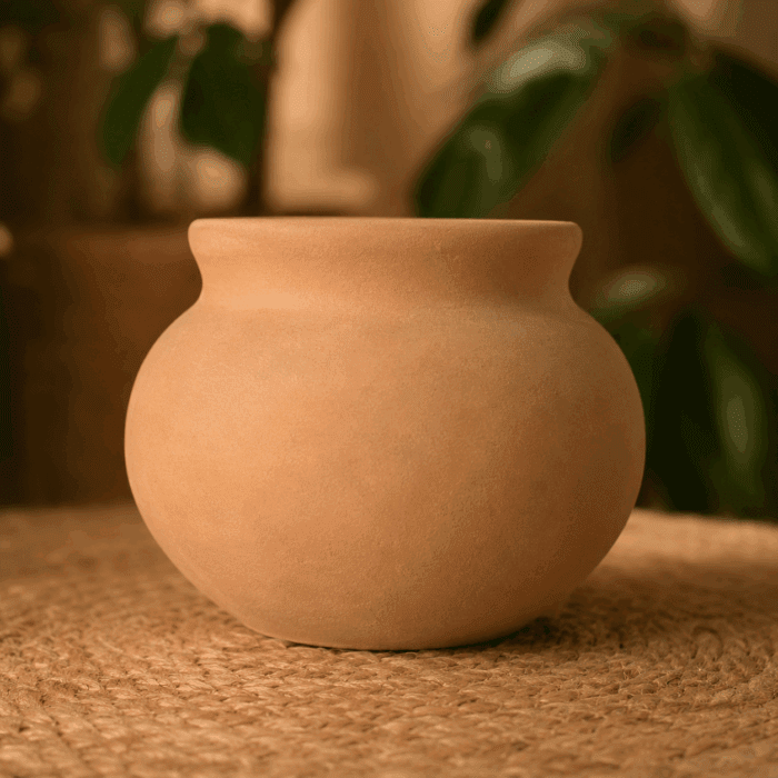 1 Handmade Clay Tiny Pot - Image 1