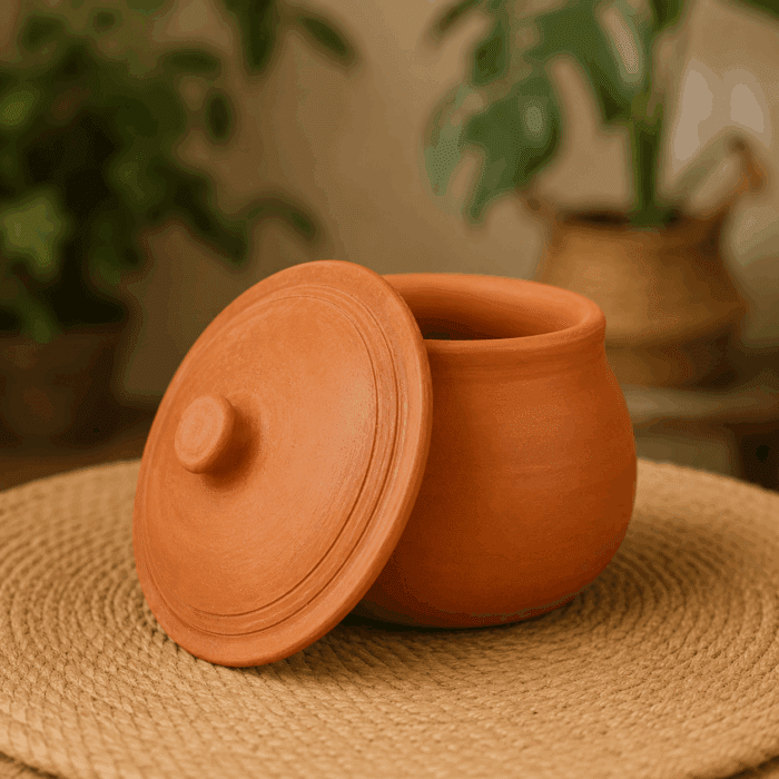 1 Handmade Clay Cooking or Serving Pot 2 - Image 1