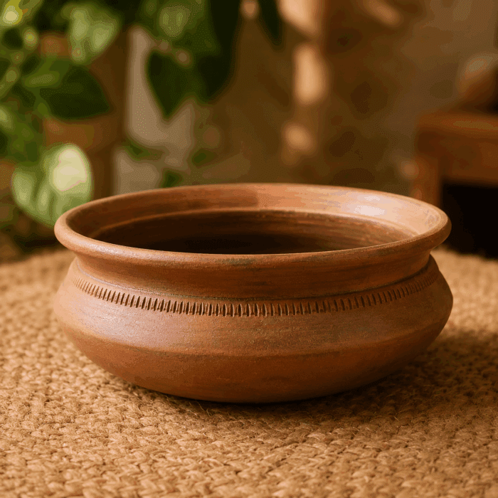 Traditional Handmade Clay Curry Pot 2 - Image 1