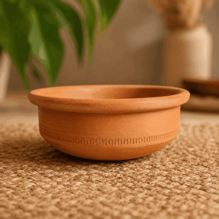 1 Traditional Handmade Clay Curry Pot 3 - Image 1