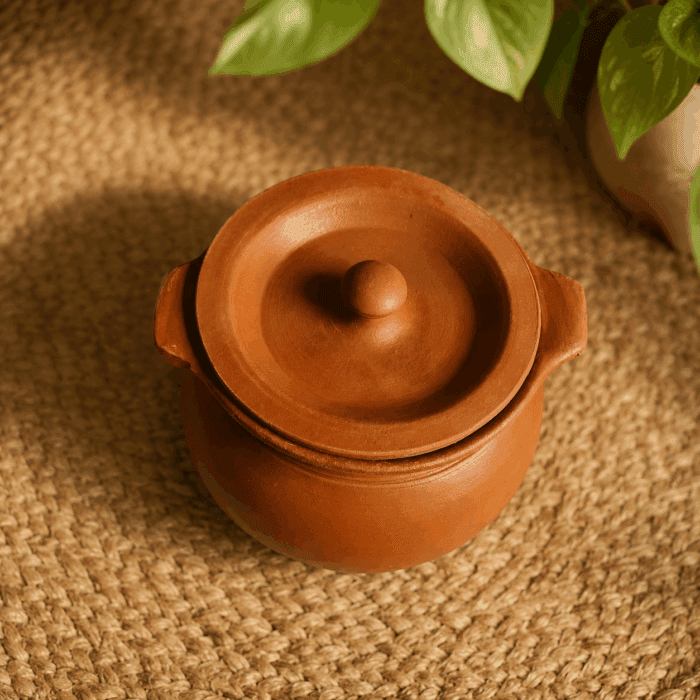 Clay Buttermilk Storage Pot with Lid - Image 2