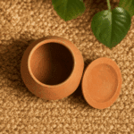 Handmade Clay Storage Pot with Lid - Image 2