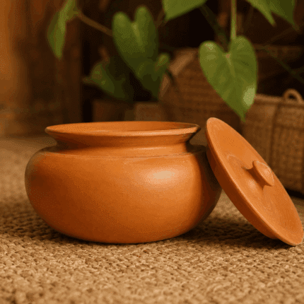 Clay Serving Pot with Lid