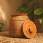 Handmade Clay Storage Pot for Curd with Lid - Image 2