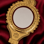 Aranmula Kannadi (Valkannadi) – Authentic Traditional Handcrafted Metal Mirror from Kerala - 3" - Image 2