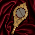 Aranmula Kannadi (Valkannadi) – Authentic Traditional Handcrafted Metal Mirror from Kerala - 2.5"