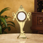 Authentic Shankh Peedom Special Model Aranmula Kannadi | Handmade Kerala Metal Mirror 3-Inch