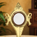 Authentic Shankh Peedom Special Model Aranmula Kannadi | Handmade Kerala Metal Mirror 3-Inch - Image 2