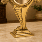 Aranmula Kannadi – Shank Peedom Model Metal Mirror |  Authentic Handcrafted Kerala Mirror 4 Inch - Image 3