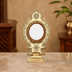 Aranmula Kannadi Traditional Winged Tower Peedom | Authentic Handmade Kerala Metal Mirror 2.75-inch