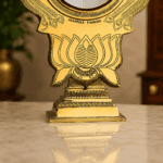 Authentic Double-Sided Peacock Model Aranmula Kannadi | Handmade Kerala Metal Mirror with Fixed Stand 5.25-Inch - Image 3