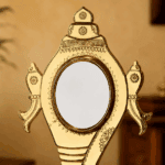 Authentic Aranmula Kannadi Shank Model with Peedom | Handmade Metal Mirror from Kerala 5-Inch - Image 2