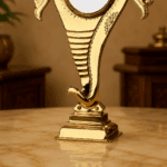 Authentic Aranmula Kannadi Shank Model with Peedom | Handmade Metal Mirror from Kerala 5-Inch - Image 3