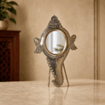Aranmula Kannadi – Shank Stand Vertical Model | Authentic Traditional Handcrafted Metal Mirror from Kerala - 3"
