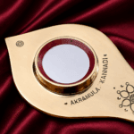 Aranmula Kannadi (Valkannadi) – Authentic Traditional Handcrafted Metal Mirror from Kerala -  1.75" - Image 3