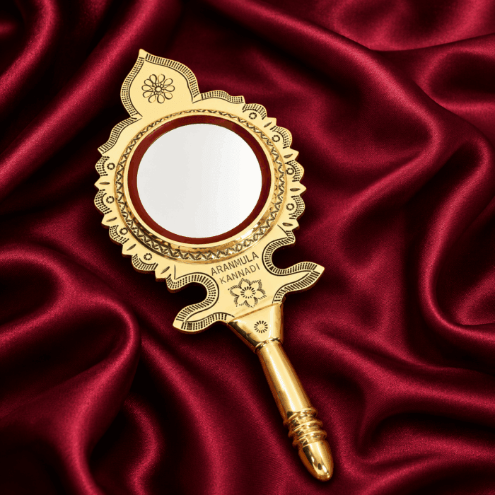 Aranmula Kannadi (Valkannadi) – Traditional Handcrafted Metal Mirror from Kerala - 2.5 Inch - Image 1