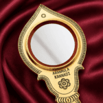 Aranmula Kannadi (Valkannadi) – Authentic Traditional Handcrafted Metal Mirror with Handle from Kerala - 2.5" - Image 3