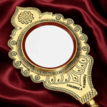 Aranmula Kannadi (Valkannadi) – Traditional Handcrafted Metal Mirror from Kerala - 3.5 Inch - Image 2