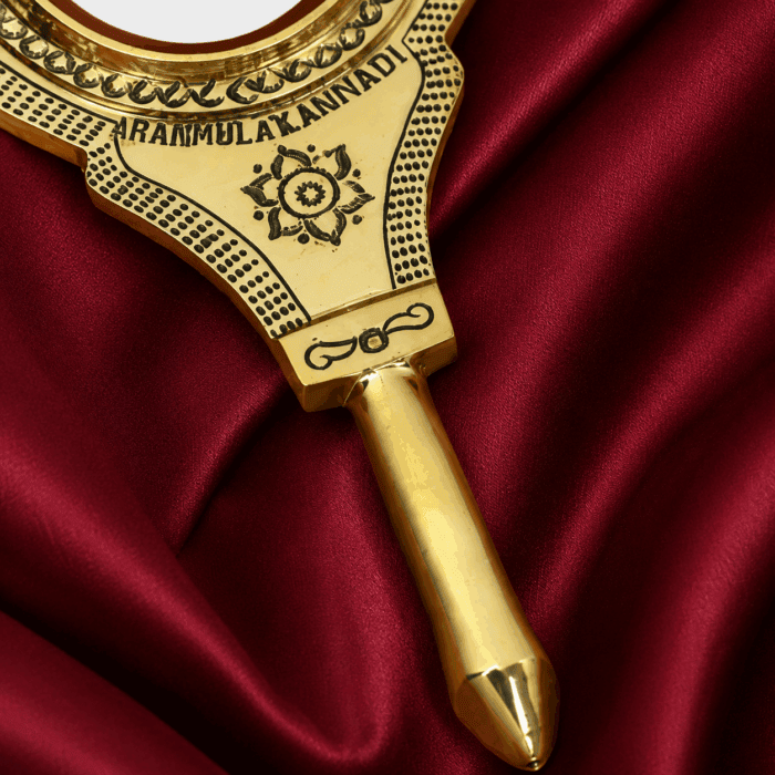 Aranmula Kannadi (Valkannadi) – Authentic Traditional Handcrafted Metal Mirror from Kerala - 2.25" - Image 3
