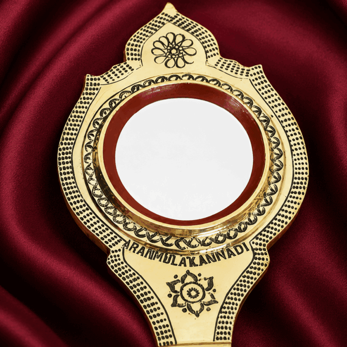 Aranmula Kannadi (Valkannadi) – Authentic Traditional Handcrafted Metal Mirror from Kerala - 2.25" - Image 2